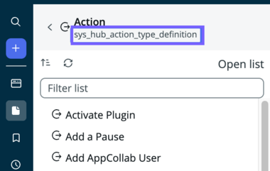 View the table name for a metadata type under the name.