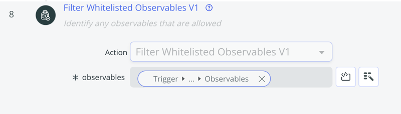 Transform flow: Filter allow listed observables