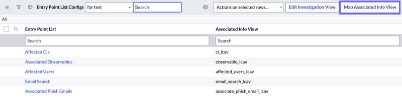 Map associated info view