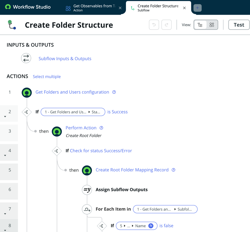 Flow designer subflows