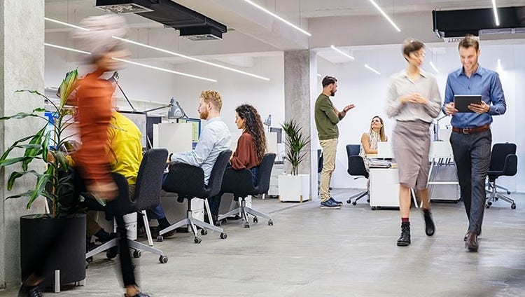 Environnement de bureau animé
