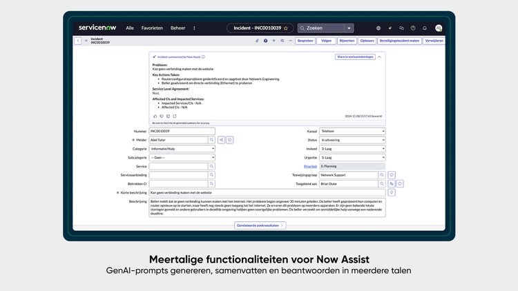 Meertalige functionaliteiten voor Now Assist: GenAI-prompts genereren, samenvatten en beantwoorden in meerdere talen
