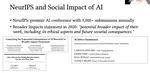 Examining Responsibility and Deliberation in AI Impact Statements and Ethics Reviews