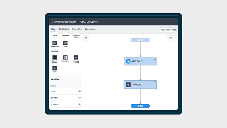 Now Assist for Virtual Agent screenshot