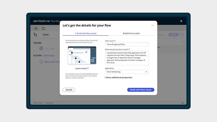 Flow generation screenshot