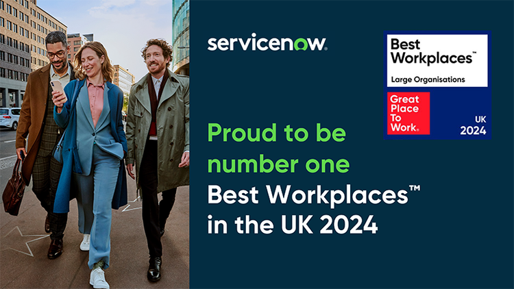 Proud to be number one Best Workplaces in the UK 2024