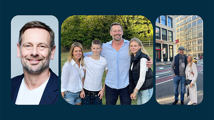 Seb Fitzjohn, group vice president and general manager of ServiceNow EMEA, and his family