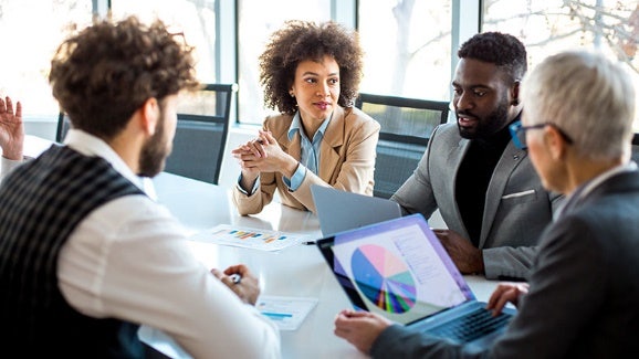 Business meeting in a conference room
