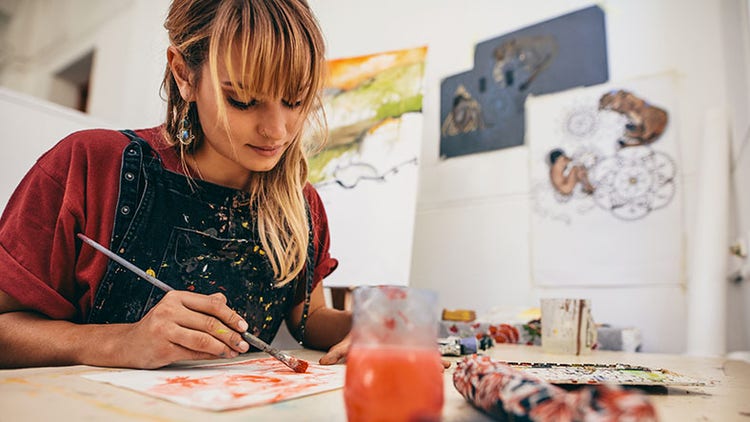 Digital Transformation in Education: Student painting