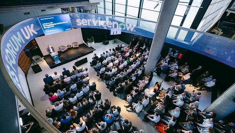 Birdseye view ServiceNow Public Services Forum in London