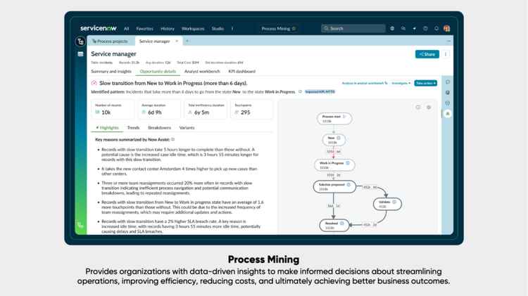 Process Mining provides organizations with data-driven insights to make informed decisions about streamlining operations, improving efficiency, reducing costs, and ultimately achieving better business outcomes.
